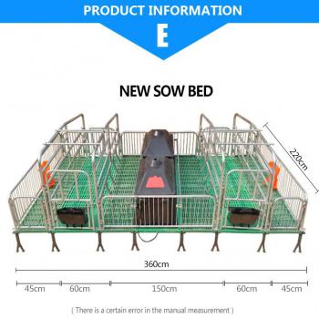 DOUBLE PIG FARROWING GESTATION CRATE