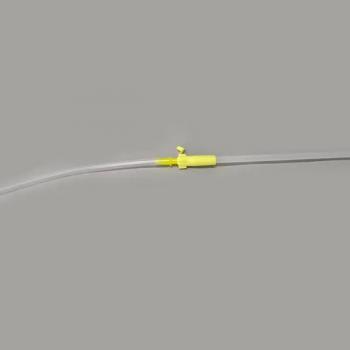 Foam catheter with handle + flexible extension